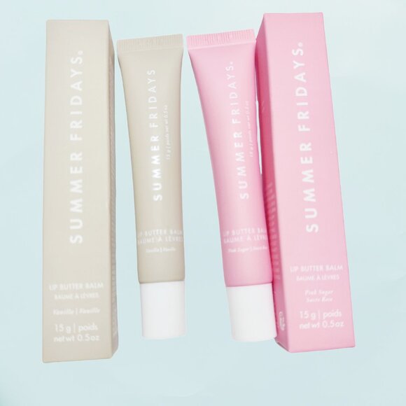 Pink Sugar+Vanilla (2 PCS) Summer Fridays Lip Butter Balm Conditioning Lip Mask - Picture 1 of 2